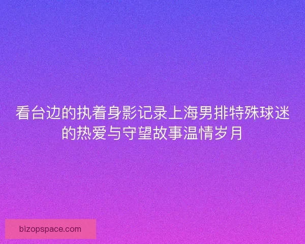 看台边的执着身影记录上海男排特殊球迷的热爱与守望故事温情岁月